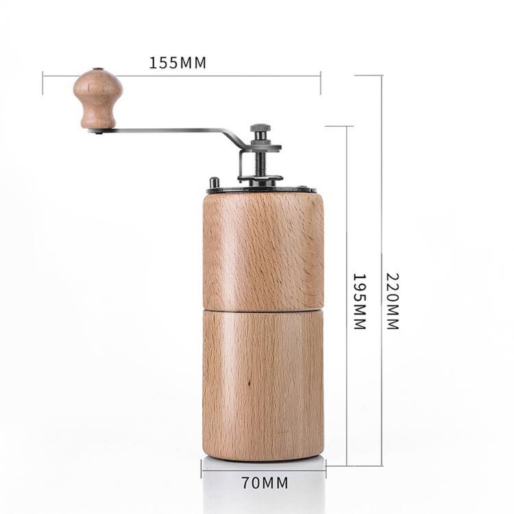Small Portable Adjustable Hand-cranked Coffee Grinder, Specifications: Beechwood Large