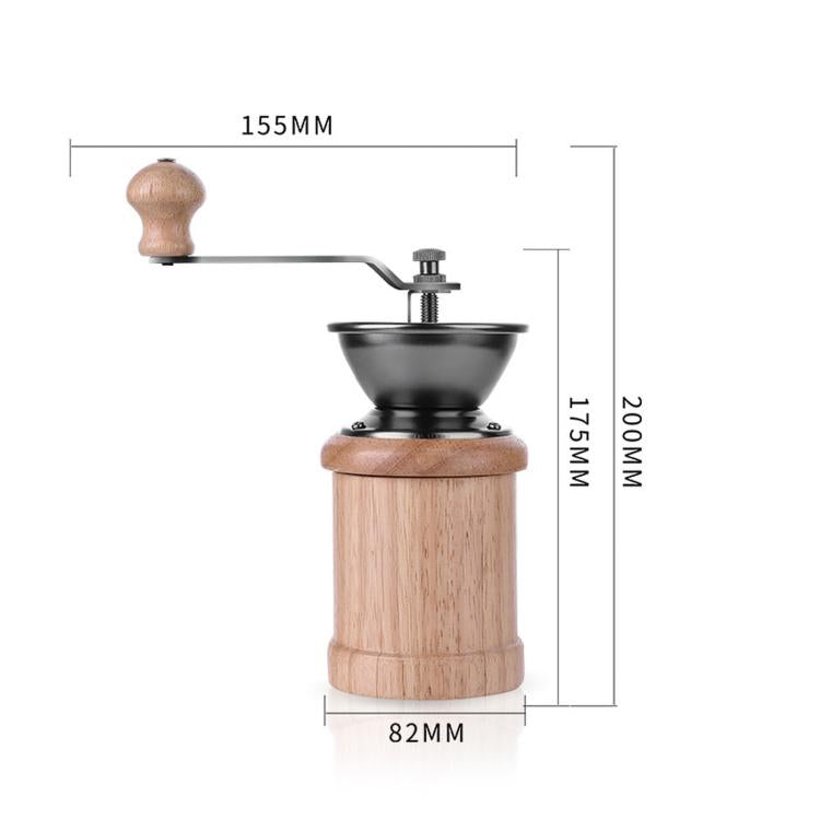 Small Portable Adjustable Hand-cranked Coffee Grinder, Specifications: Oak Natural Color