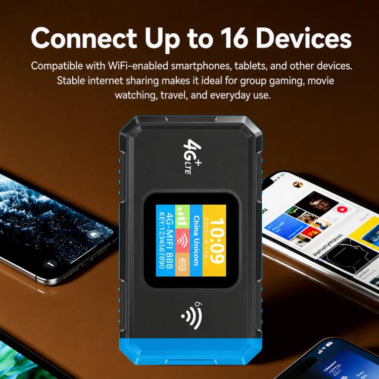 4G Wireless Hotspot LTE Wireless Type-C SIM Card Router - Blue