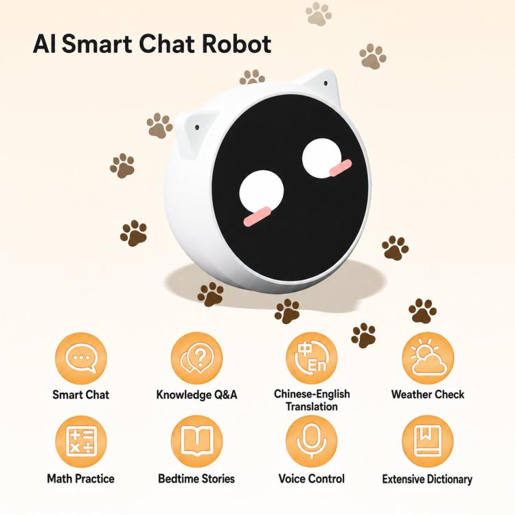 AI Chatbot Smart Toy Early Childhood Education Learning Device - White