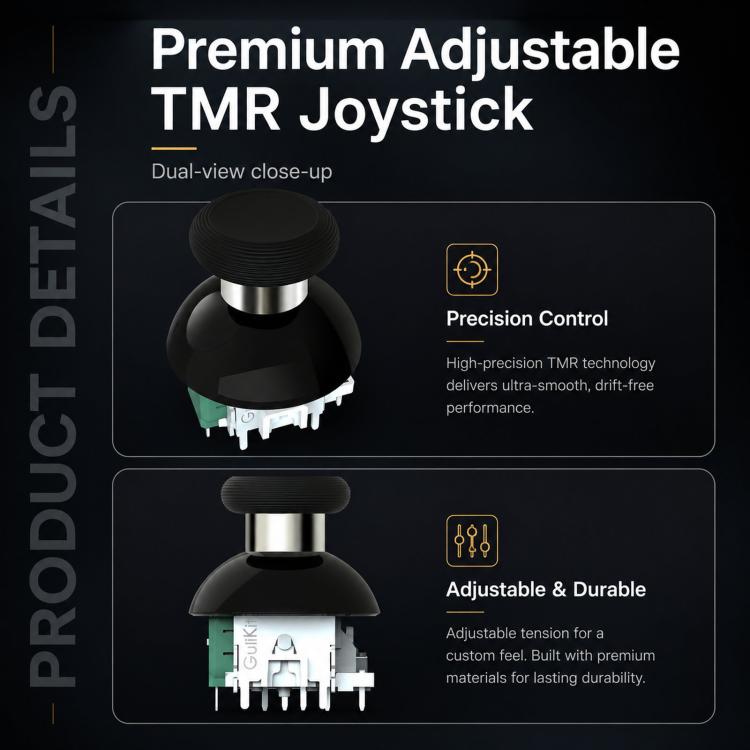GuliKit TMR 720-Degree Adjustable Torque Electromagnetic Joystick For PS4 Controller