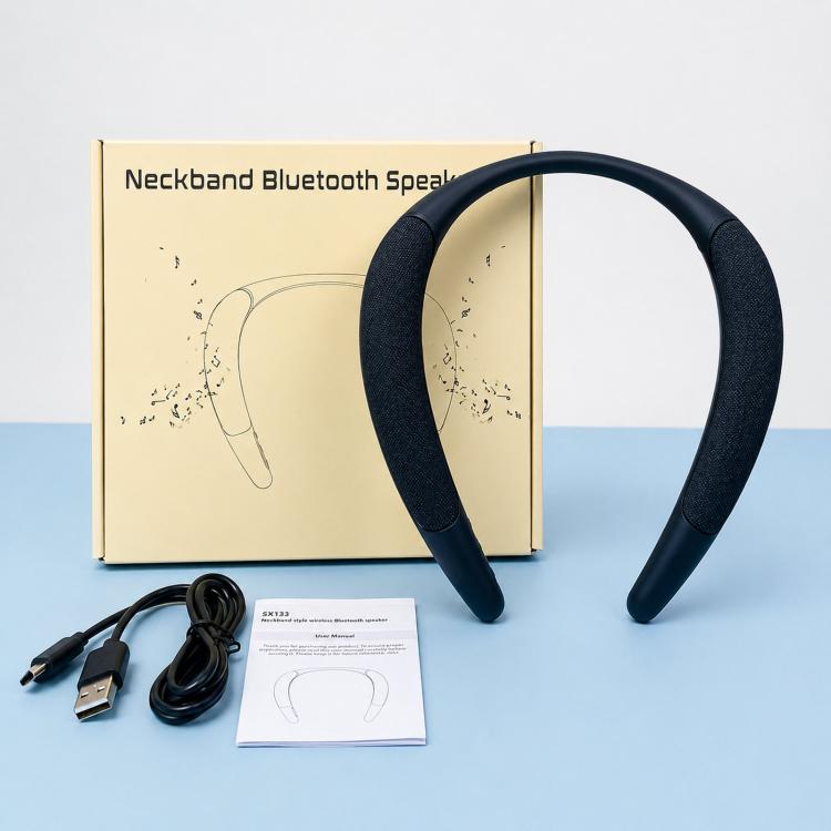Neckband-style Wireless Bluetooth Speaker Outdoor Sports Running Portable Speaker - Black