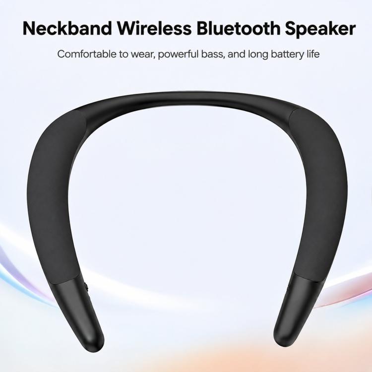 Neckband-style Wireless Bluetooth Speaker Outdoor Sports Running Portable Speaker - Black