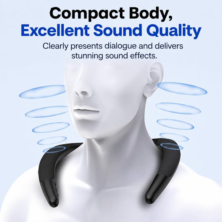 Neckband-style Wireless Bluetooth Speaker Outdoor Sports Running Portable Speaker - Black