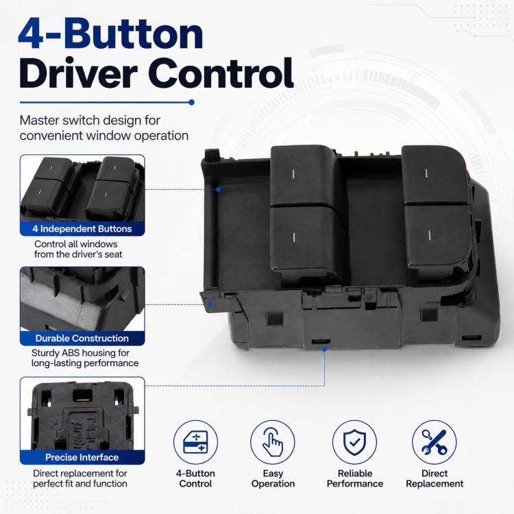 For 2021-2023 Tesla Model 3 / Y Driver Window Lift Switch 1081037-02-G, Specification: With Wiring