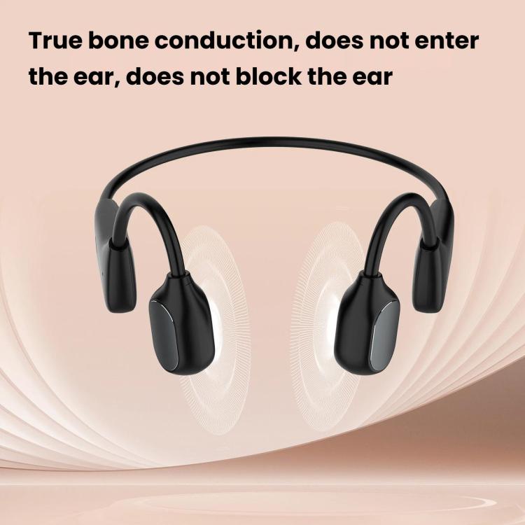 Noise Reduction HD Bone Conduction Hearing Aid Earphones Open-Ear Wireless Bluetooth Headphones - Black