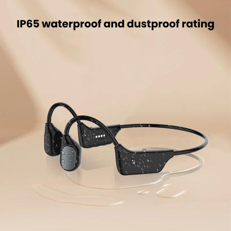 Noise Reduction HD Bone Conduction Hearing Aid Earphones Open-Ear Wireless Bluetooth Headphones - Black