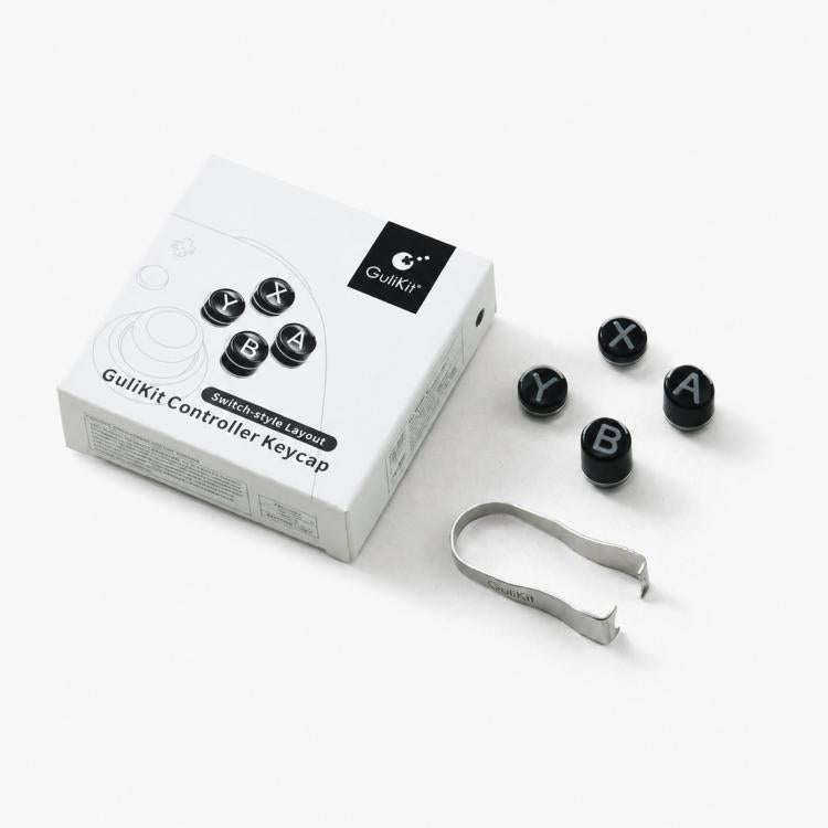 GuliKit NS62 Controller Keycap Set for KK3 / ES / TT Series Switch-Style Layout Replacement ABXY Buttons with Metal Keypuller