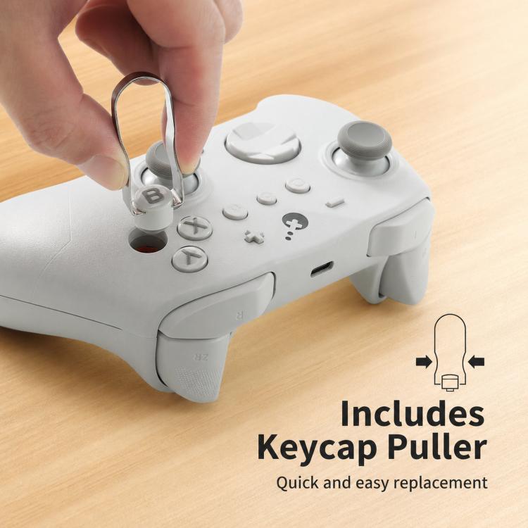 GuliKit NS62 Controller Keycap Set for KK3 / ES / TT Series Switch-Style Layout Replacement ABXY Buttons with Metal Keypuller