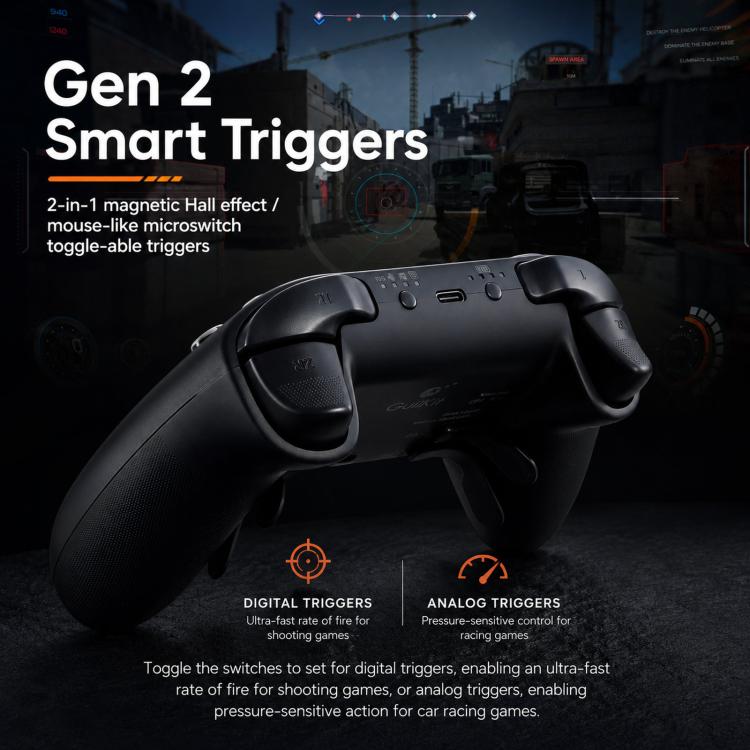 GuliKit TT MAX Wireless Controller with 720-degree Adjustable TMR Joysticks, Magnetic Levitation Motor Gamepad for Switch/Switch 2, PC & iOS