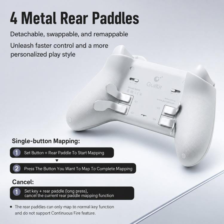 GuliKit TT MAX Wireless Controller with 720-degree Adjustable TMR Joysticks, Magnetic Levitation Motor Gamepad for Switch/Switch 2, PC & iOS