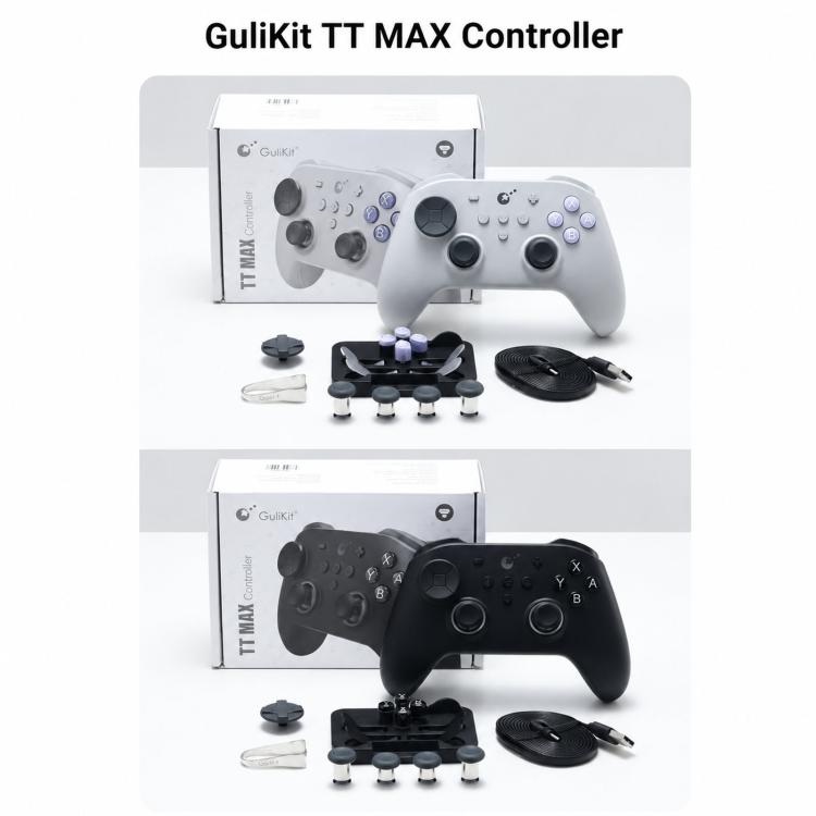 GuliKit TT MAX Wireless Controller with 720-degree Adjustable TMR Joysticks, Magnetic Levitation Motor Gamepad for Switch/Switch 2, PC & iOS