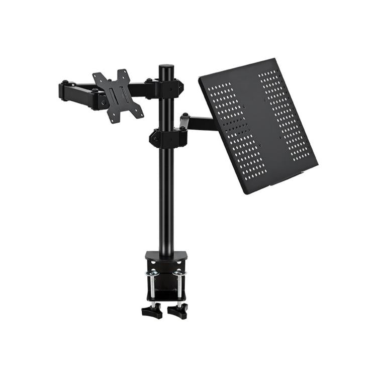 Laptop Monitor Dual-Arm Rotating Clamp Desktop Stand - ZX-MT025