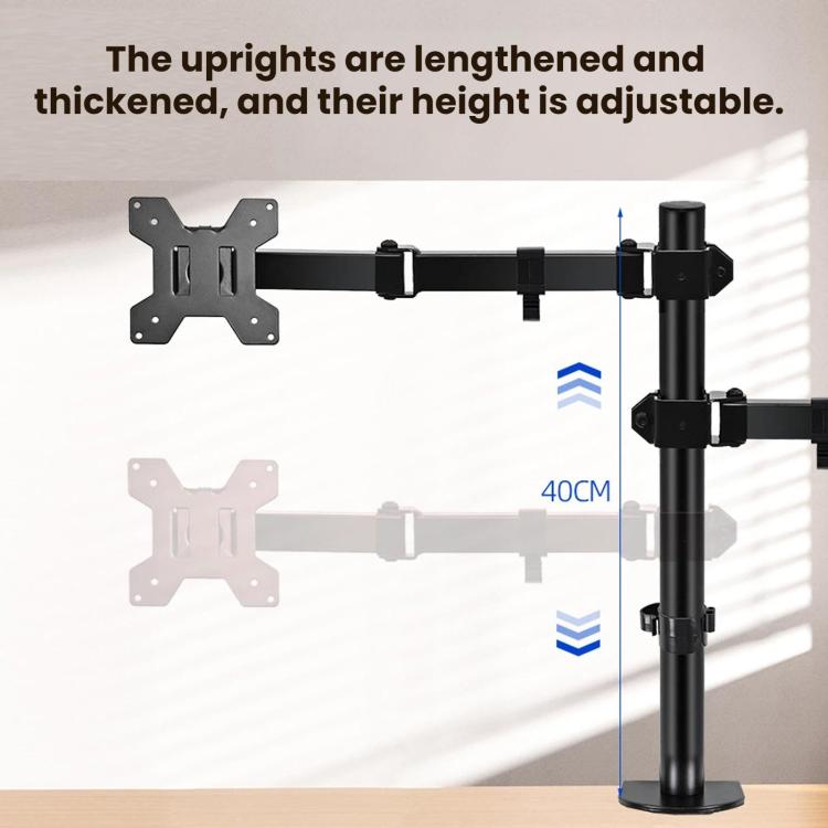 Laptop Monitor Dual-Arm Rotating Clamp Desktop Stand - ZX-MT025