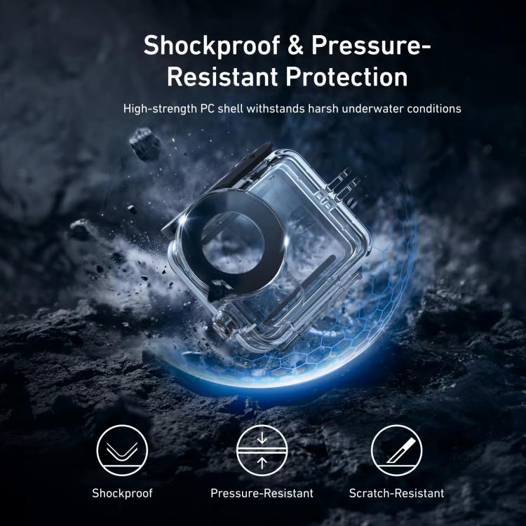 TELESIN 60m Waterproof Case for DJI Osmo Nano IPX8 Under-Water Dive Housing Anti-Fog Action Camera Protection Cover - Transparent