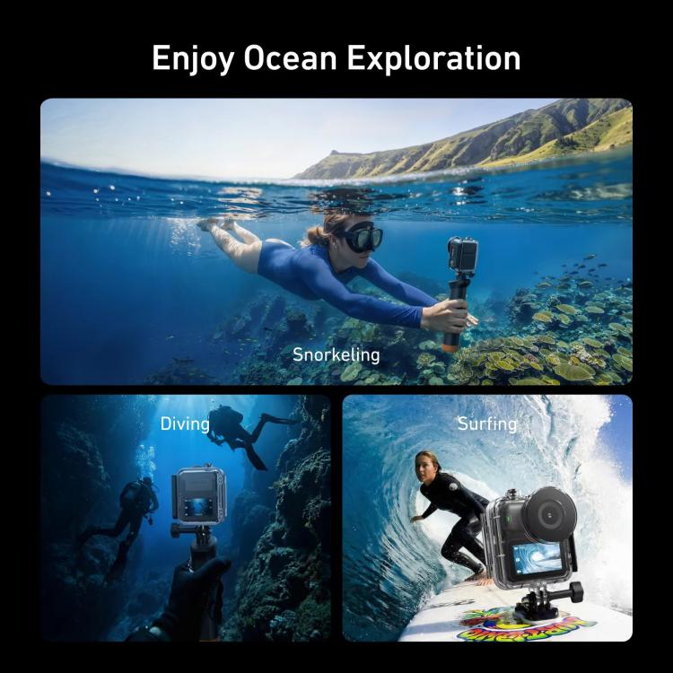 TELESIN 60m Waterproof Case for DJI Osmo Nano IPX8 Under-Water Dive Housing Anti-Fog Action Camera Protection Cover - Transparent