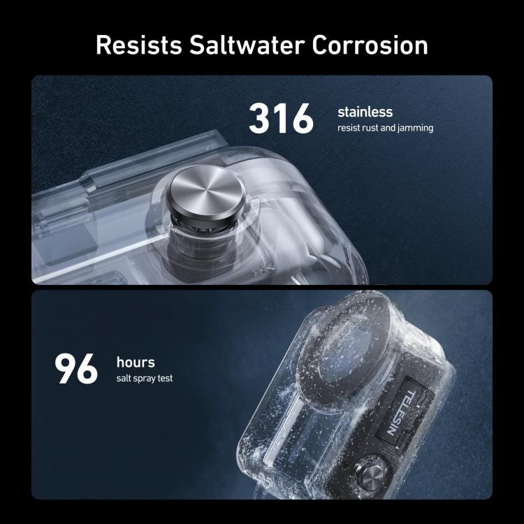 TELESIN 60m Waterproof Case for DJI Osmo Nano IPX8 Under-Water Dive Housing Anti-Fog Action Camera Protection Cover - Transparent