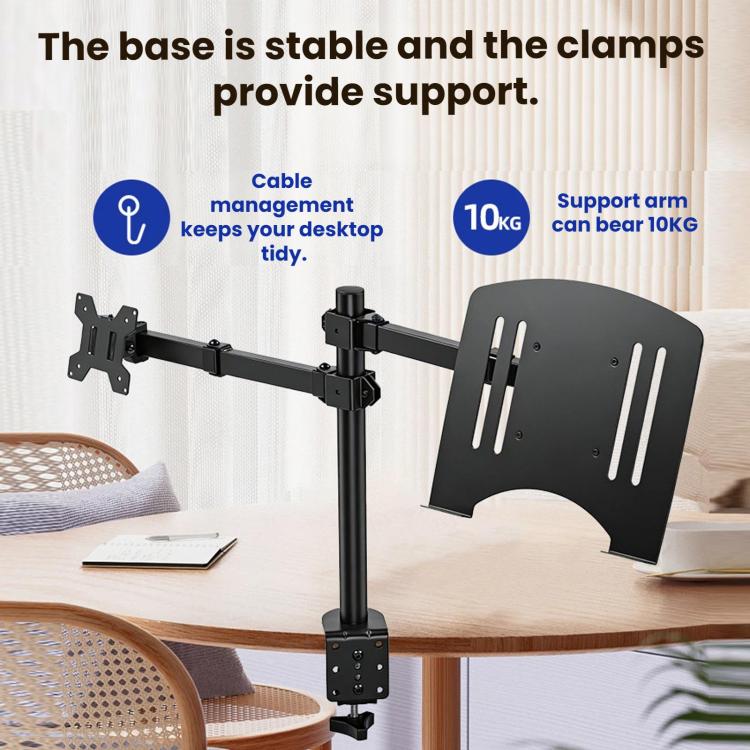 10-32 Inch Desktop Monitor Cantilever Lifting And Rotating Tray Stand - ZX-MT025S