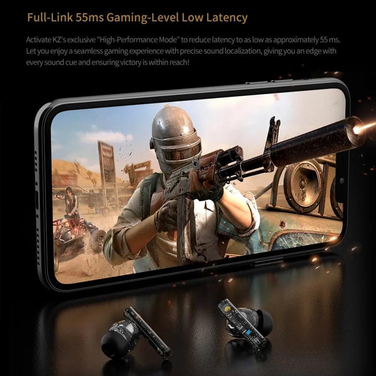 KZ-Carol Active Noise Reduction Bluetooth Earphones Hi-Fi ANC Noise Reduction TWS Earbuds - Black