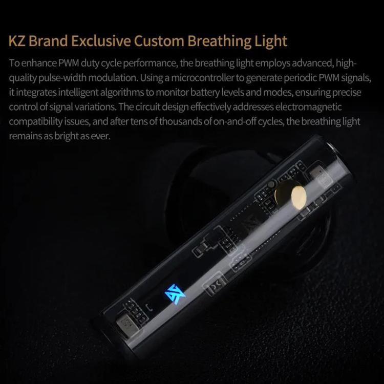 KZ-Carol Active Noise Reduction Bluetooth Earphones Hi-Fi ANC Noise Reduction TWS Earbuds - Black