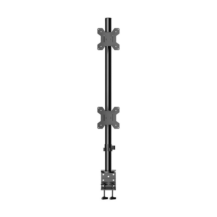 Dual-screen Monitor Mount No-drill Rotating Stand Height Adjustable Base - ZX-MT028