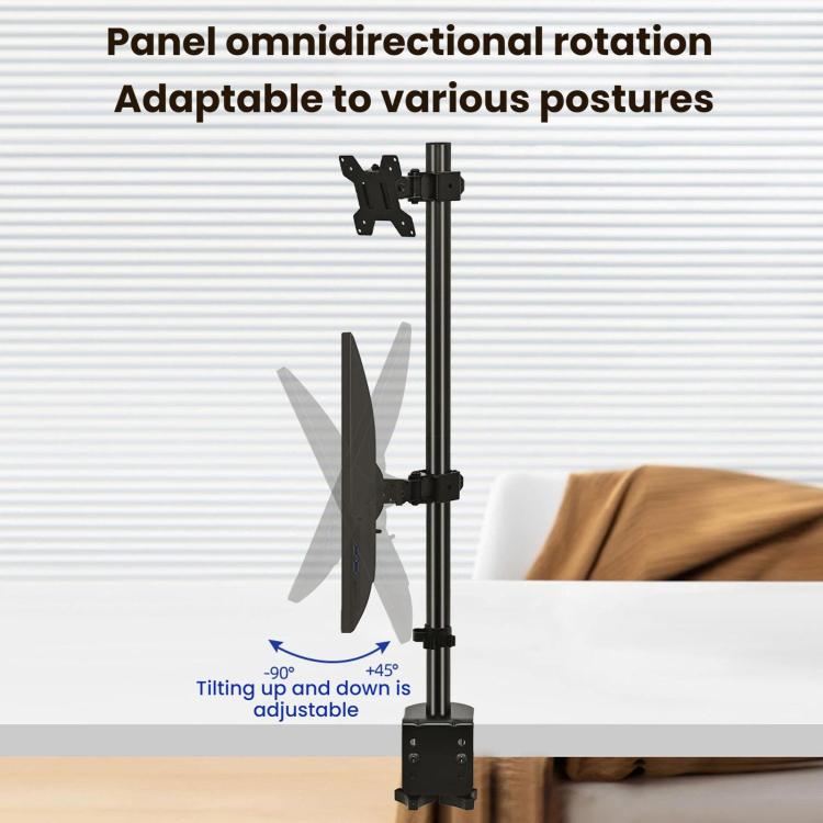 Dual-screen Monitor Mount No-drill Rotating Stand Height Adjustable Base - ZX-MT028