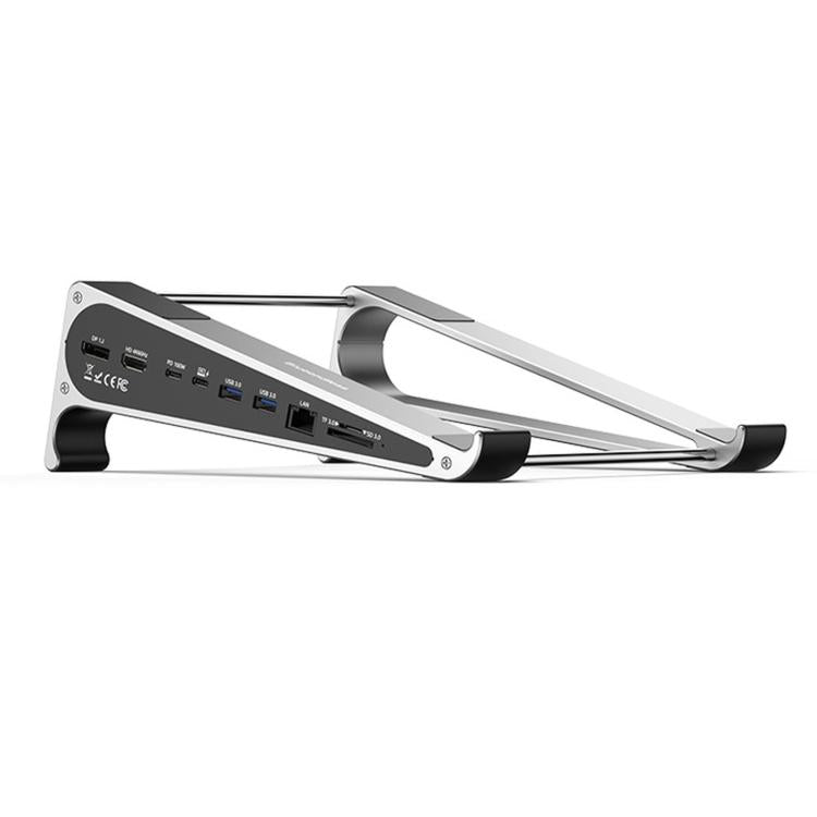 TYPE-C Laptop / Tablet Stand With USB 3.0 Expansion Dock, Interfaces: 9 in 1 Expansion/Triple Display/Ethernet Port