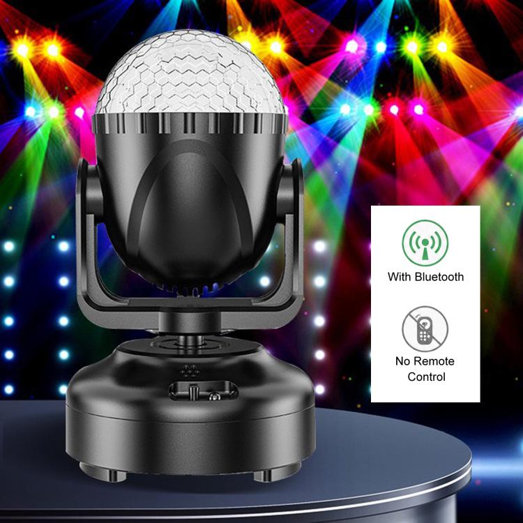 Mini LED Moving Head Magic Ball Light Atmosphere Lamp For Home Party, Bar & Stage, Spec: With Bluetooth No Remote Control