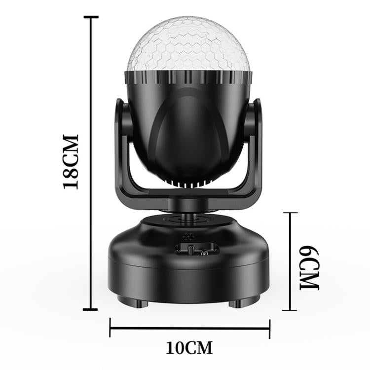 Mini LED Moving Head Magic Ball Light Atmosphere Lamp For Home Party, Bar & Stage, Spec: No Bluetooth With Remote Control
