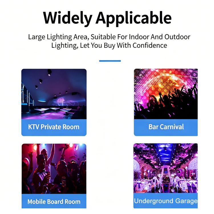 Mini LED Moving Head Magic Ball Light Atmosphere Lamp For Home Party, Bar & Stage, Spec: No Bluetooth No Remote Control