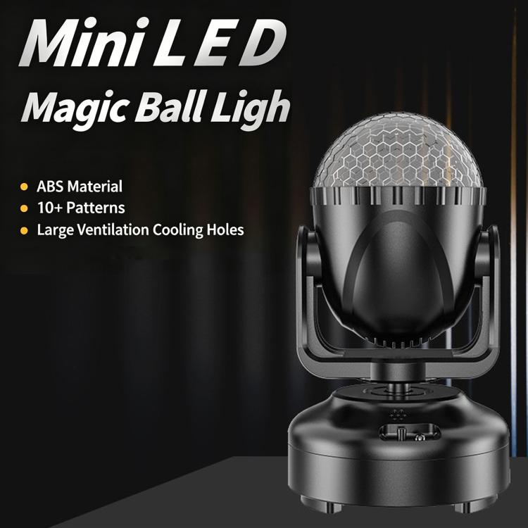 Mini LED Moving Head Magic Ball Light Atmosphere Lamp For Home Party, Bar & Stage, Spec: No Bluetooth With Remote Control