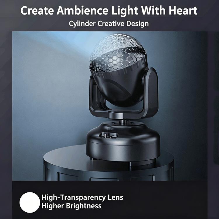 Mini LED Moving Head Magic Ball Light Atmosphere Lamp For Home Party, Bar & Stage, Spec: No Bluetooth No Remote Control