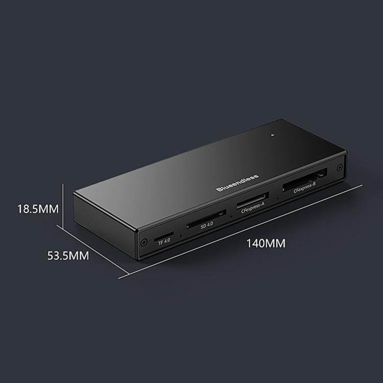 Blueendless USB 3.2 High-Speed Card Reader For CFEA/CFeB/SD 4.0/TF Cameras And Memory Cards - Five Interfaces