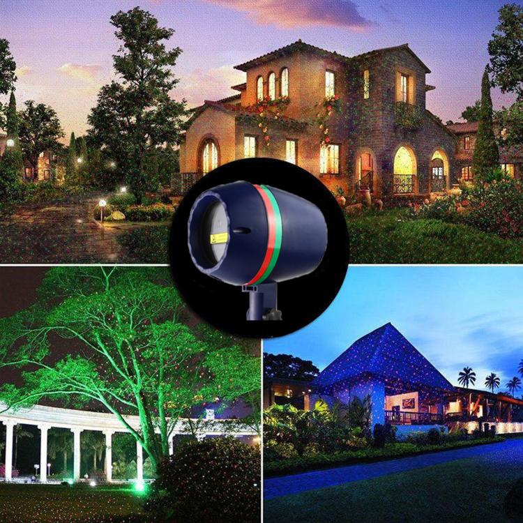 Round In-Ground Lawn Light Outdoor Garden Laser Ambience Light US Plug