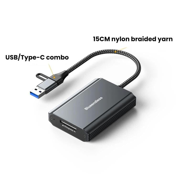 Blueendless Card Reader Camera Converter, Interfaces: CFeA / USB3.2 10Gbps