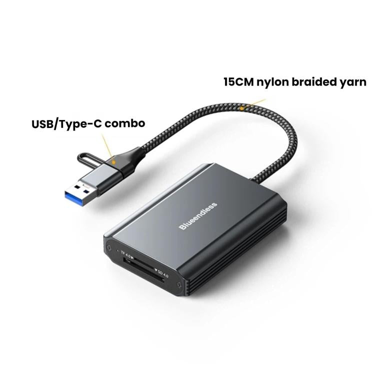 Blueendless Card Reader Camera Converter, Interfaces: SD/TF4.0 / 312MB/s