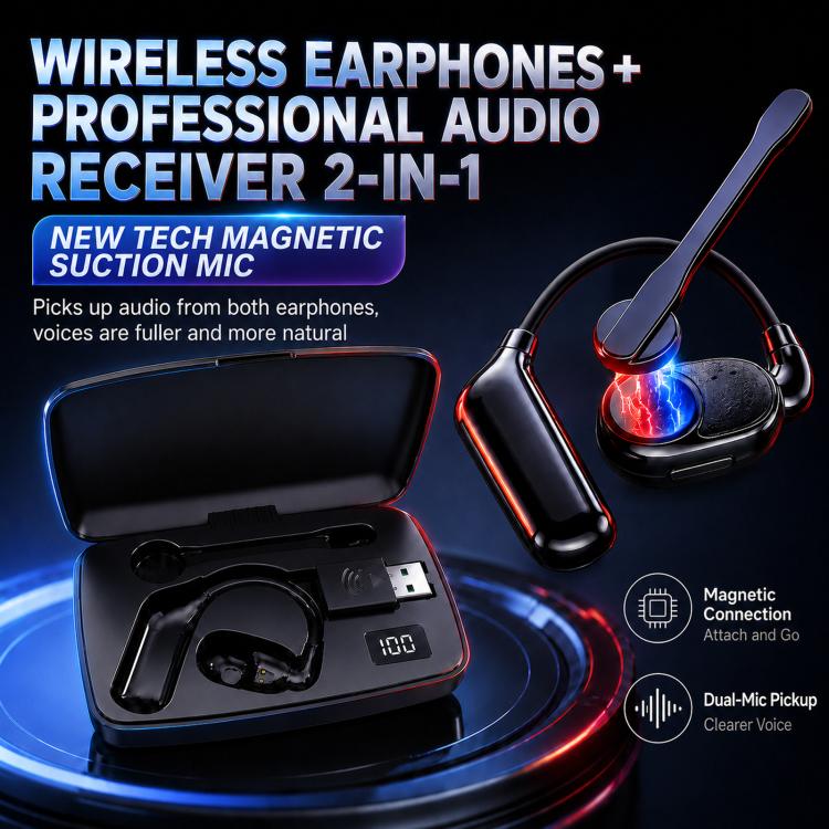 V2 Ear-Hook Rotatable Bluetooth Earphone HD Noise Reduction Rainproof Earphone