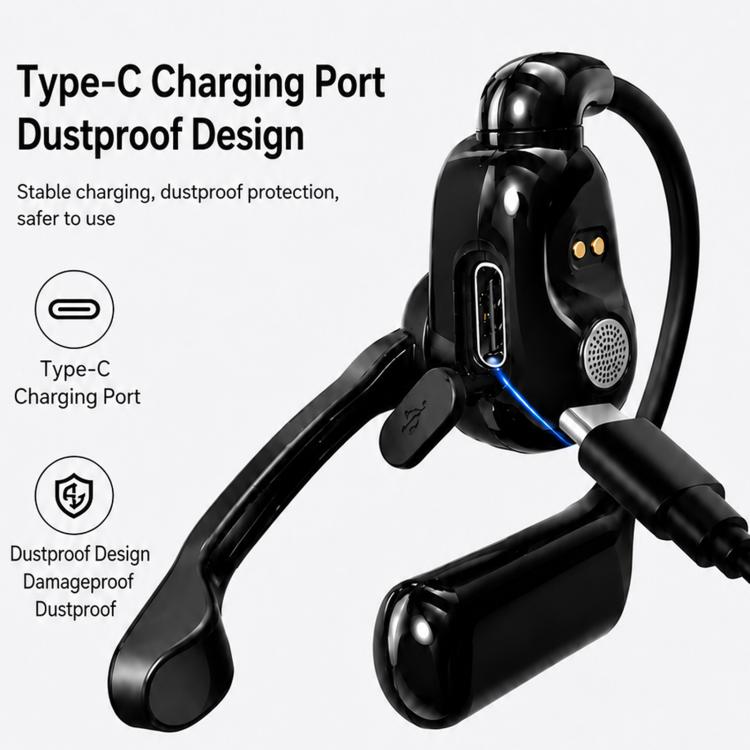 V2 Ear-Hook Rotatable Bluetooth Earphone HD Noise Reduction Rainproof Earphone