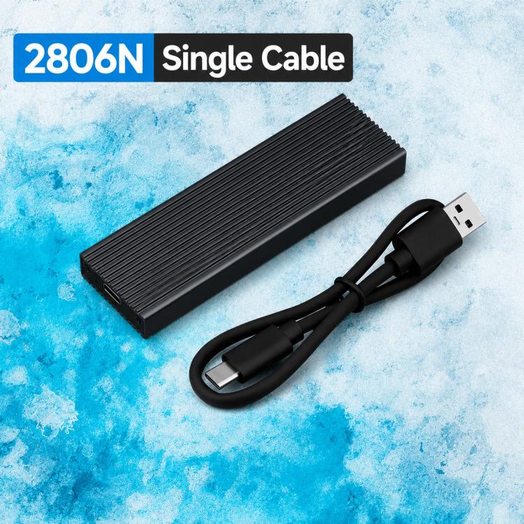 Blueendless 2806N M.2 NVMe SSD Enclosure 10Gbps Aluminum External Solid State Drive Case USB-C To USB-A Cable Included