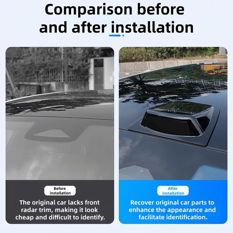 Car Roof Simulated LiDAR Decorative Cover Exterior Modification Accessory - Black