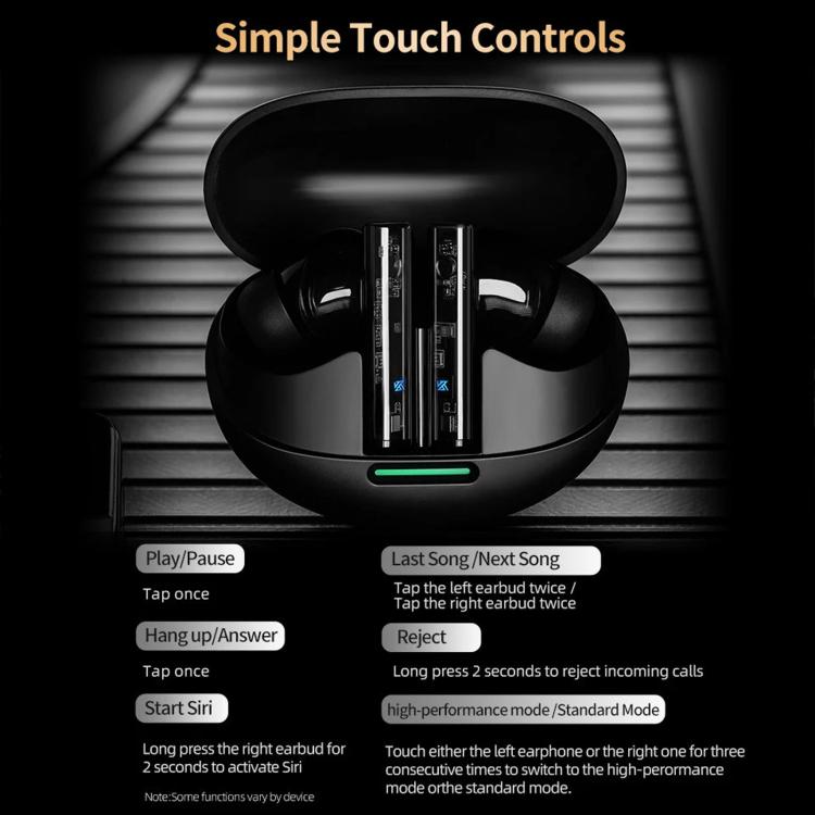 KZ-Sora HiFi Wireless Bluetooth Music Earphones - Black