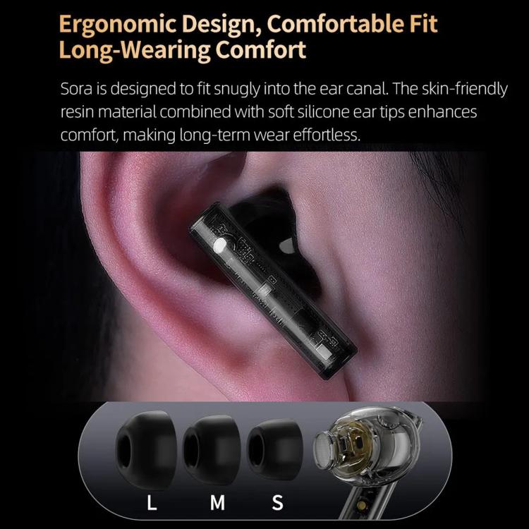 KZ-Sora HiFi Wireless Bluetooth Music Earphones - Black