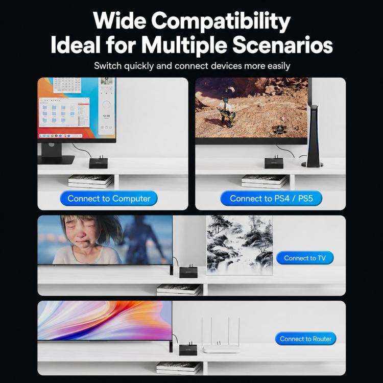 Blueendless 3.5/2.5 Inch SATA External Hard Drive Enclosure With Built-In USB 3.0 Hub USB To SATA HDD SSD Case Max 20TB EU Plug