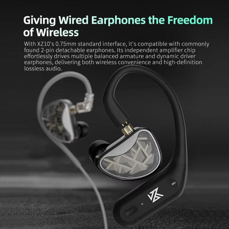 KZ XZ10 Bluetooth 5.3 Wireless Earphones Ear Hooks - Black C Style