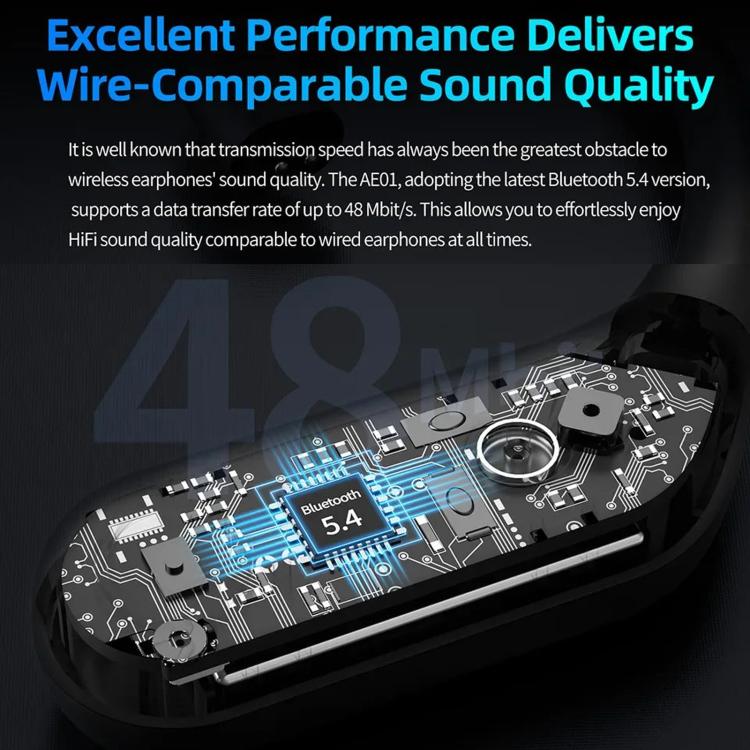 KZ AE01 HD Wireless Bluetooth 5.4 Gaming Earphones Ear Hooks