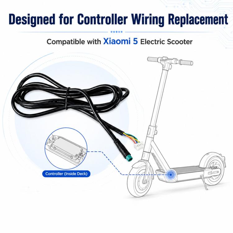 For Xiaomi 5 Electric Scooter 5-Pin Controller Cable Length 173cm