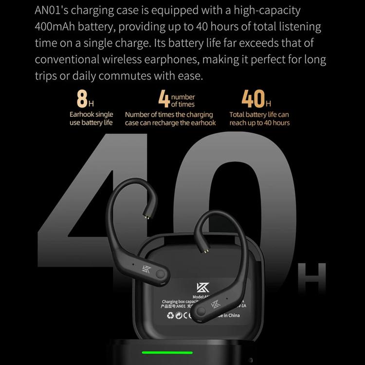 KZ AN01 HD Wireless Bluetooth 5.4 Earhook Active Noise Reduction Hi-Fi Gaming Earphones