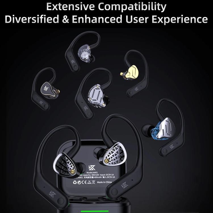 KZ AN01 HD Wireless Bluetooth 5.4 Earhook Active Noise Reduction Hi-Fi Gaming Earphones