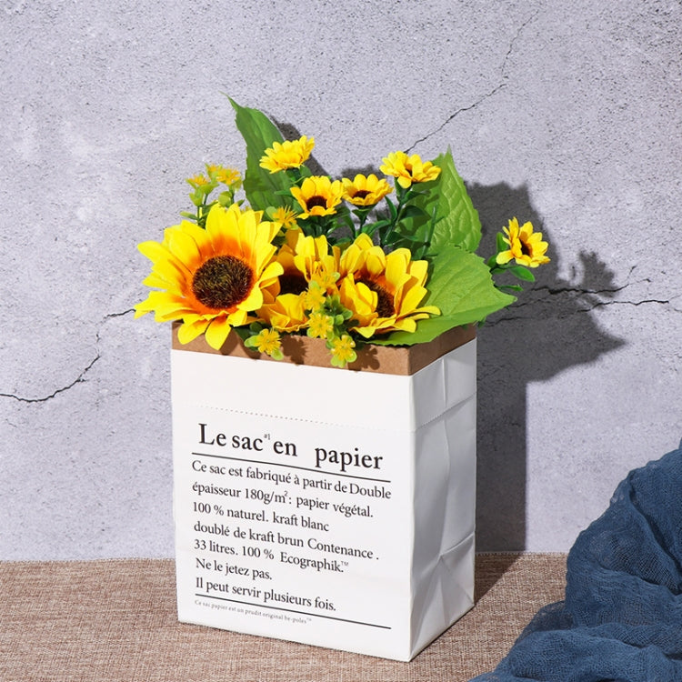 Kraft Paper Bag Gift Bags For Artificial Dried Flowers Vase Home Decorations, Size:30x13x50cm