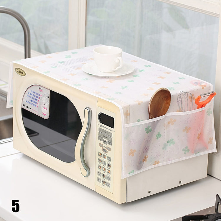 Microwave Oven Dust Cover Plastic Flower Waterproof Oil proof Dustproof Storage Bag